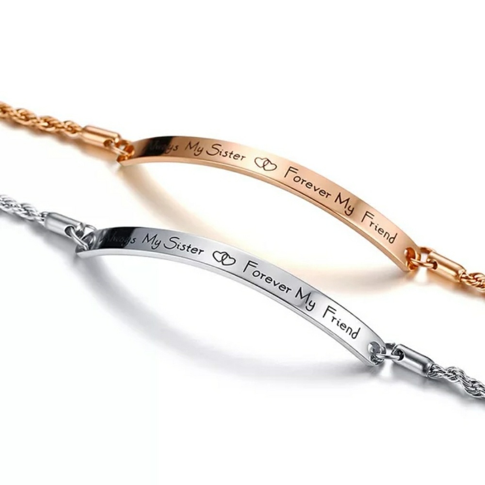 Stainless Steel ID Cuff Bracelet Bangle for Women